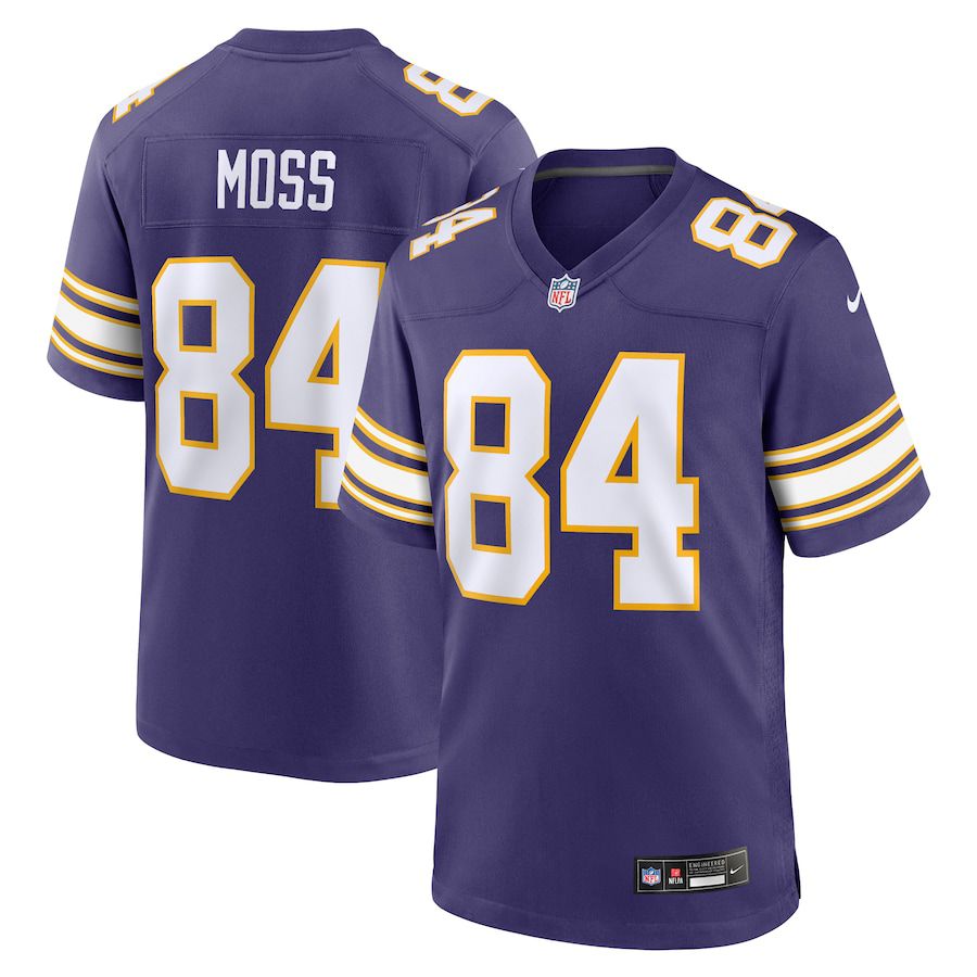 Men Minnesota Vikings #84 Randy Moss Nike Purple Classic Retired Player Game NFL Jersey->minnesota vikings->NFL Jersey